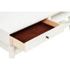 Coffee Table with 1 Drawer and Open Shelf, White