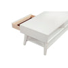 Coffee Table with 1 Drawer and Open Shelf, White