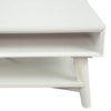 Coffee Table with 1 Drawer and Open Shelf, White