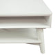 Coffee Table with 1 Drawer and Open Shelf, White