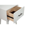 End Table with 1 Drawer and Angled Legs, White