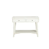 Console Table with 2 Drawers and Angled Legs, White