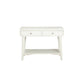 Console Table with 2 Drawers and Angled Legs, White