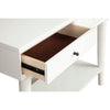 Console Table with 2 Drawers and Angled Legs, White