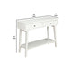 Console Table with 2 Drawers and Angled Legs, White