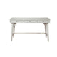 Writing Desk with 3 Drawers and Angled Legs, White