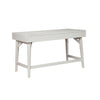Writing Desk with 3 Drawers and Angled Legs, White