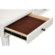 Writing Desk with 3 Drawers and Angled Legs, White