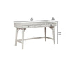 Writing Desk with 3 Drawers and Angled Legs, White