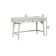 Writing Desk with 3 Drawers and Angled Legs, White