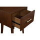 End Table with 1 Drawer and Angled Legs, Walnut Brown