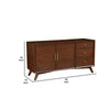 Sideboard with 3 Drawers and 2 Doors, Walnut Brown