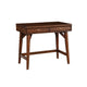 Writing Desk with 2 Drawers and Angled Legs, Walnut Brown