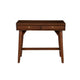 Writing Desk with 2 Drawers and Angled Legs, Walnut Brown