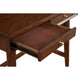 Writing Desk with 2 Drawers and Angled Legs, Walnut Brown