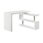 48 Inch Writing Desk with Swivel Open Shelf White By Casagear Home BM262108