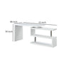 48 Inch Writing Desk with Swivel Open Shelf White By Casagear Home BM262108