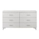 Dresser with 6 Drawers and Bar Handle White BM262110
