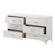 Dresser with 6 Drawers and Bar Handle White BM262110