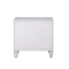 Nightstand with 2 Drawers and Diamond Handle Gray BM262113