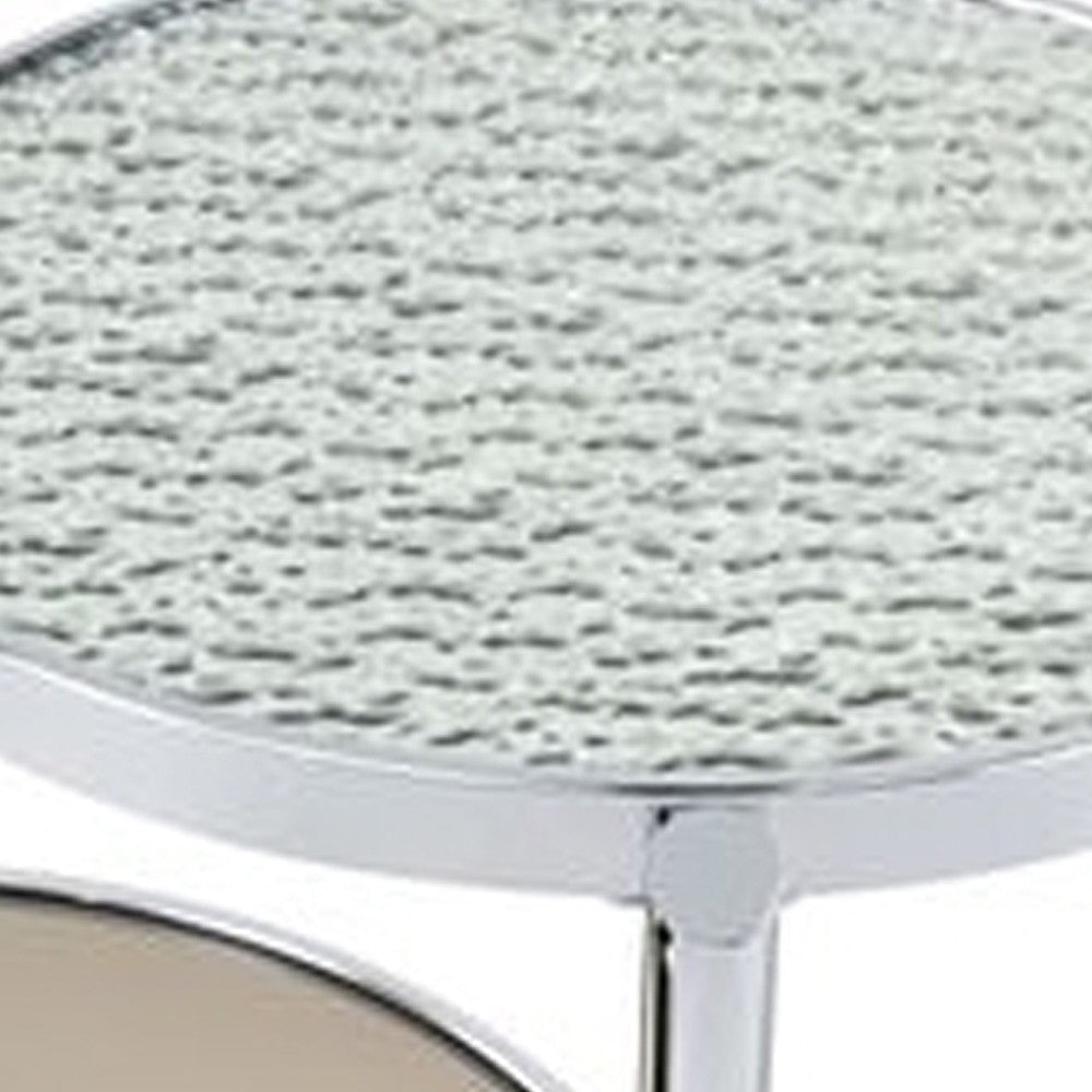 Twin Top Coffee Table with Tubular Rounded Legs Silver BM262116