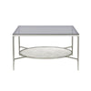 Coffee Table with Textured Round Shelf Silver BM262118