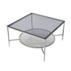 Coffee Table with Textured Round Shelf Silver BM262118