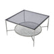 Coffee Table with Textured Round Shelf Silver BM262118