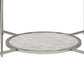 End Table with Textured Round Shelf Silver By Casagear Home BM262119