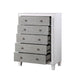 Chest with 5 Drawers and Diamond Pull Gray BM262122