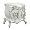 Vivian Nightstand | 3 Drawers | Floral Accent | Antique White