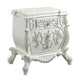 Vivian Nightstand | 3 Drawers | Floral Accent | Antique White