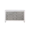 Dresser with 6 Drawers and Diamond Pulls Gray BM262128