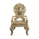 Armchair with Scrolled Crown Top Back and Ornate Motifs Set of 2 Gold BM262151