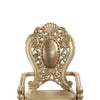 Armchair with Scrolled Crown Top Back and Ornate Motifs Set of 2 Gold BM262151