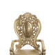 Armchair with Scrolled Crown Top Back and Ornate Motifs Set of 2 Gold BM262151
