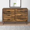 Dorian Dresser | 6 Drawers | Butcher Block Design | Brown