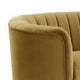 Chair with Vertical Channel Tufting and Curved Design Yellow BM262194
