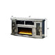 Mirrored TV Stand with LED Fireplace and 16 Color LED Silver By Casagear Home BM262201