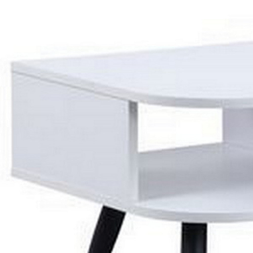 Coffee Table with Melamine Paper Veneer Top and 1 Drawer White BM262207