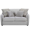 Loveseat with Rounded Back and Nailhead Trim Offwhite BM262216