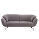 Sofa with Slight Flared Arms and Angled Metal Legs Gray BM262225