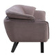 Sofa with Slight Flared Arms and Angled Metal Legs Gray BM262225