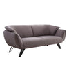 Sofa with Slight Flared Arms and Angled Metal Legs, Gray