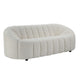 Sofa with Textured Fabric and Vertical Channel Tufting White BM262233