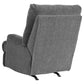 Manual Rocker Recliner with Fabric and Pull Lever Gray By Casagear Home BM262369