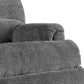 Manual Rocker Recliner with Fabric and Pull Lever Gray By Casagear Home BM262369