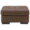 Oversized Accent Ottoman with Tufted Details, Dark Brown By Casagear Home