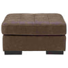 Oversized Accent Ottoman with Tufted Details, Dark Brown By Casagear Home