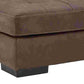 Oversized Accent Ottoman with Tufted Details Dark Brown By Casagear Home BM262385